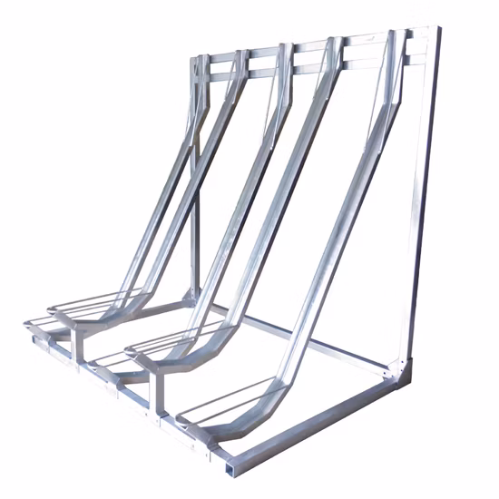 5 Bikes Multiple Durable Hot DIP Semi Vertical Bicycle Stand