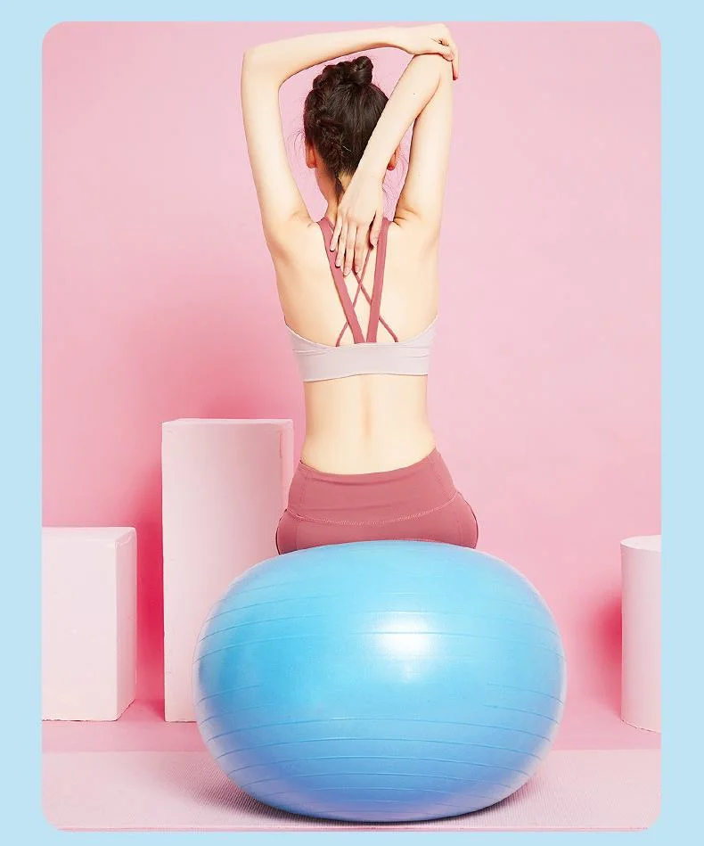 Wholesale Cheap Gray 75cm Round PVC Fitness Balance Exercise Yoga Ball