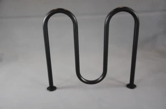 Tubo de aço galvanizado em forma de U para suporte de bicicleta para estacionamento 3 bicicletas